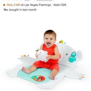 Plush Baby Play Mat with Toys - White and Blue